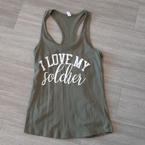 Army green tank top